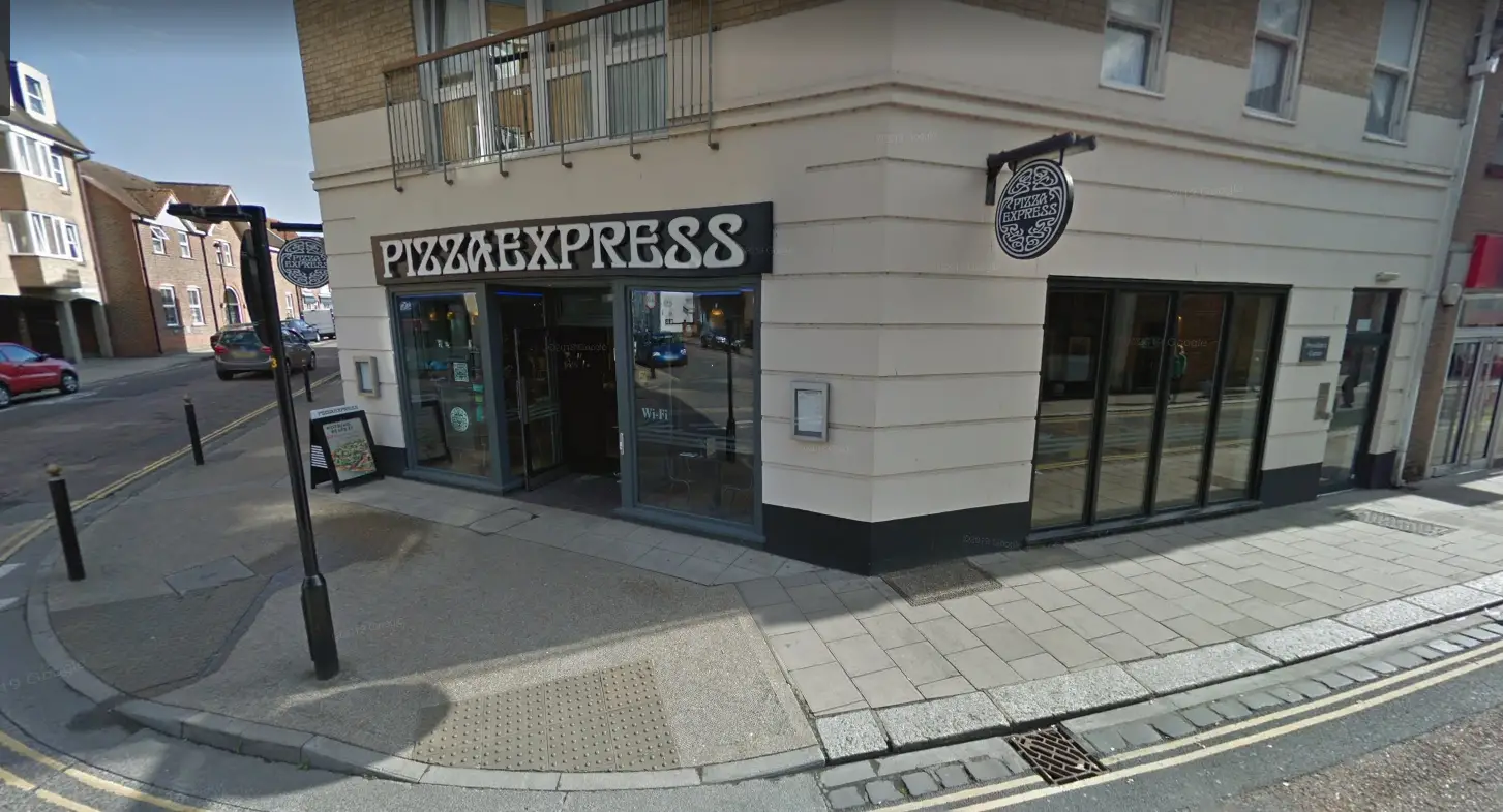 The exterior of Pizza Express