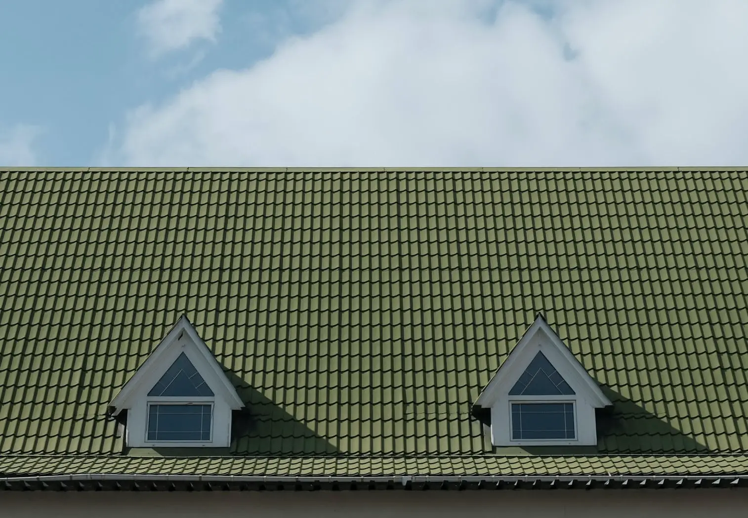green roof of a house