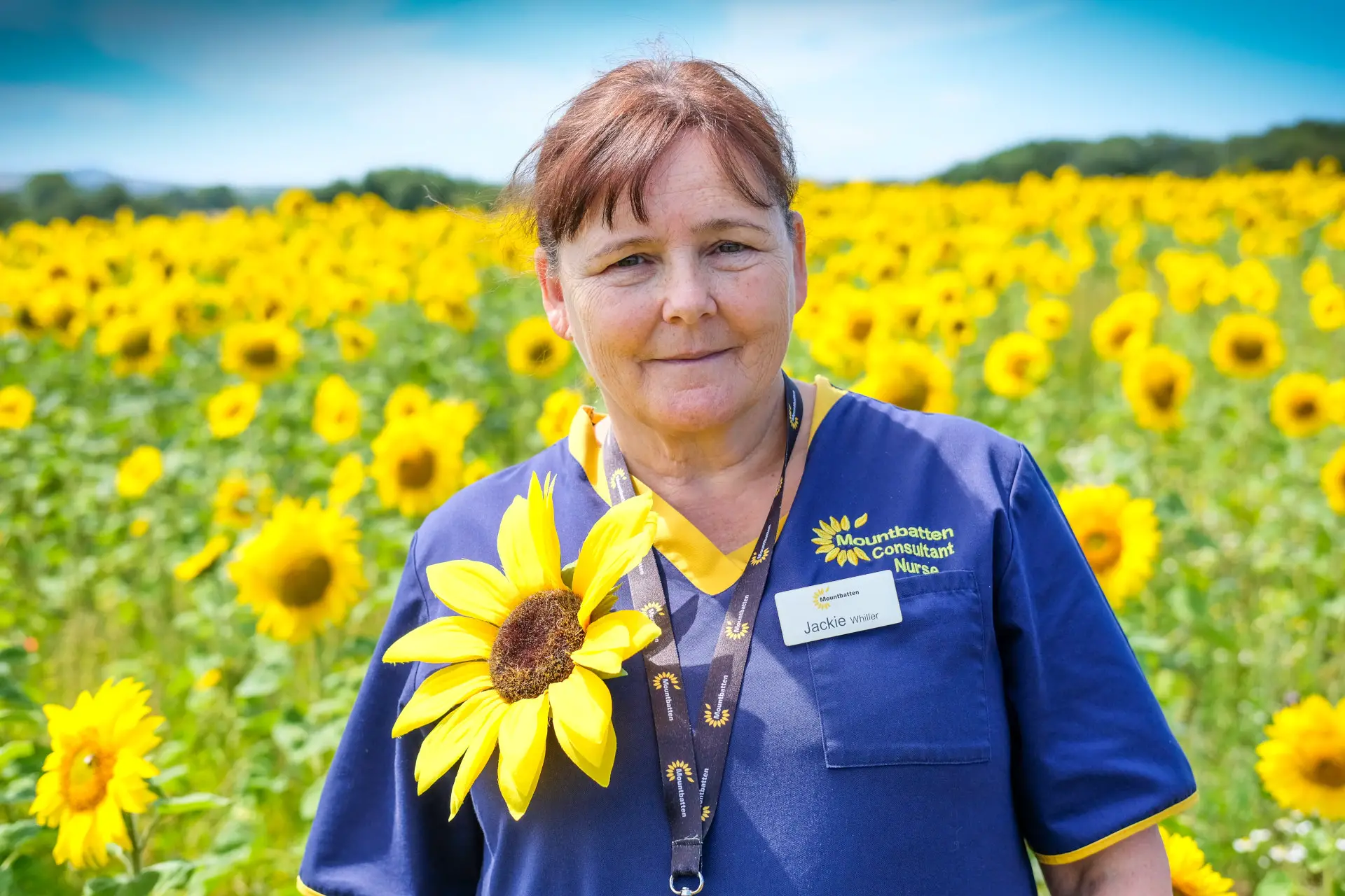 mountbatten nurse with sunflower