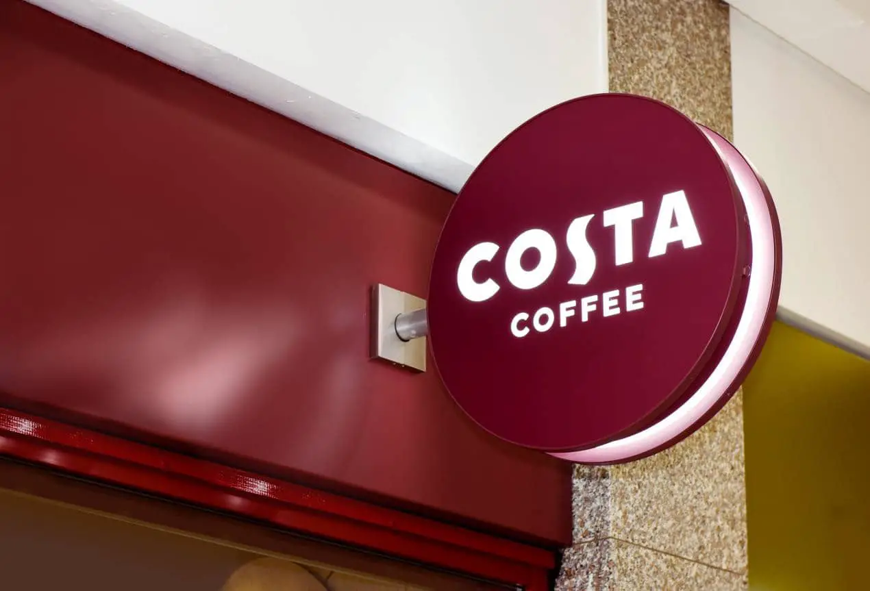 Costa Coffee sign outside branch