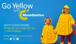 Go Yellow 2020 poster feature two children in yellow raincoats