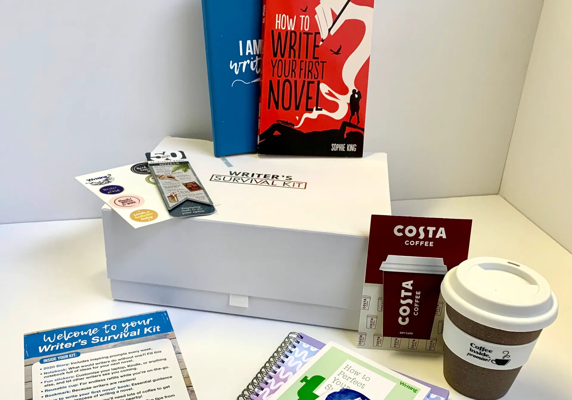 Jot Prizes - books and reusable coffee cup