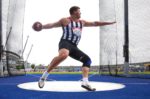 Nick Percy throwing discus