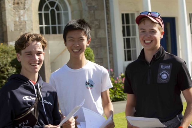Ryde School Pupils collecting GCSE Results