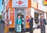 paul brading,susie sheldon and others outside the MS Society charity shop in shanklin