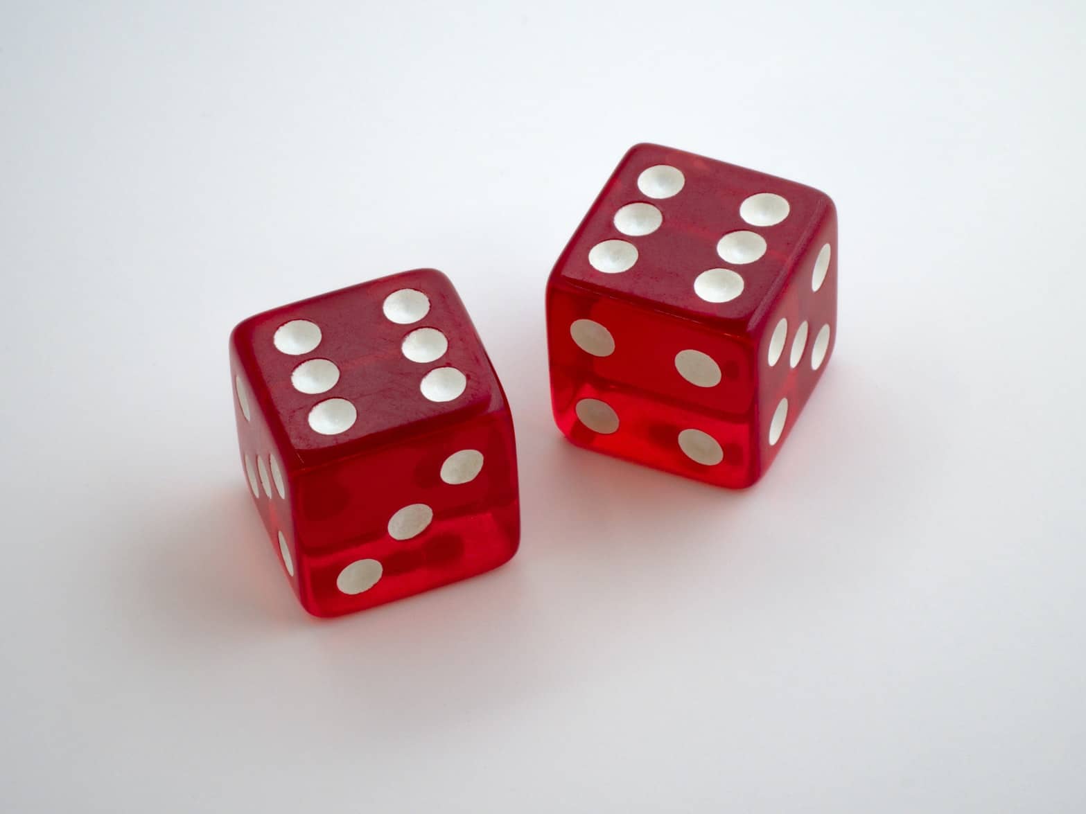 two red dice both landed on six