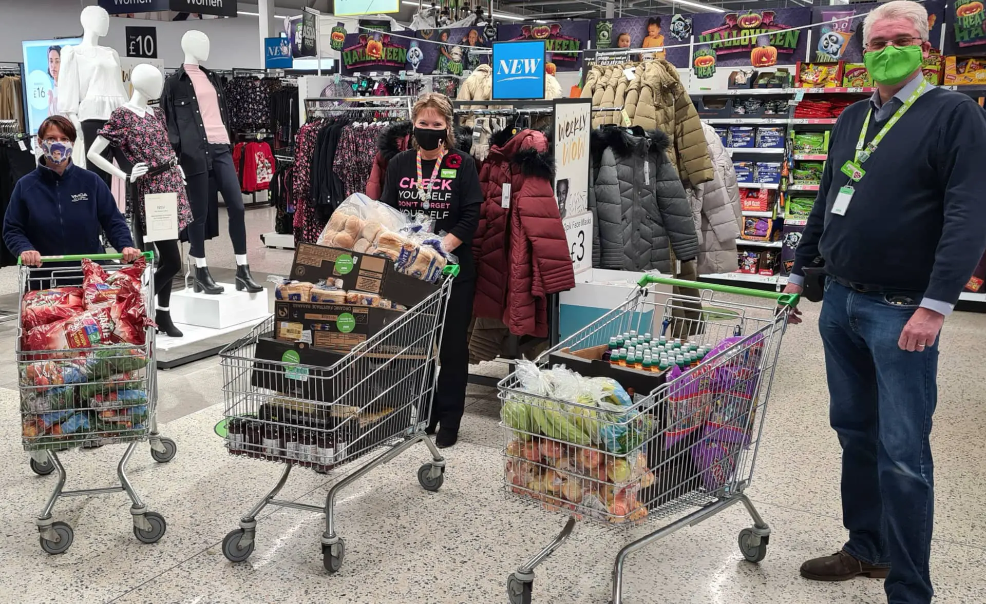 YMCA collected food from ASDA