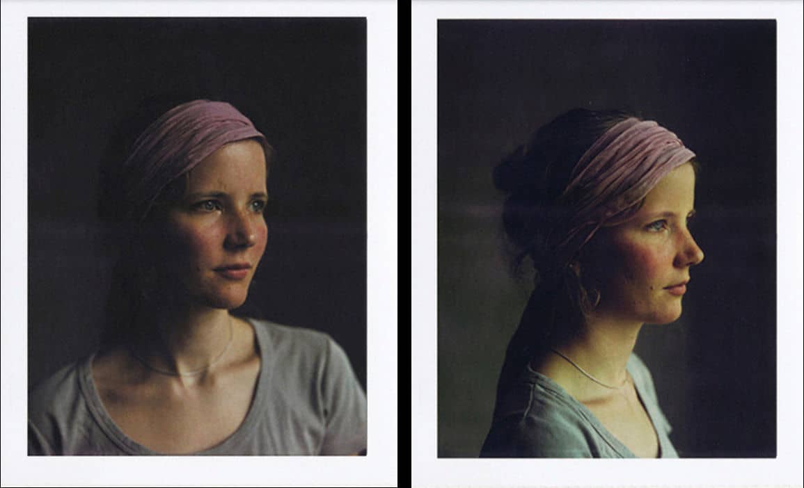 andreas polaroids of a woman looking away