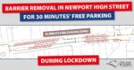 Map of Newport's Free Parking during lockdown