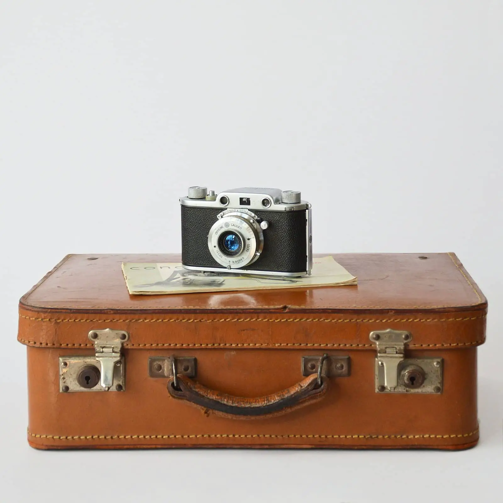 camera and suitcase