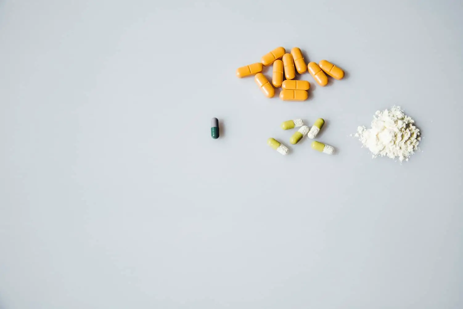 a range of doping drugs on a table top