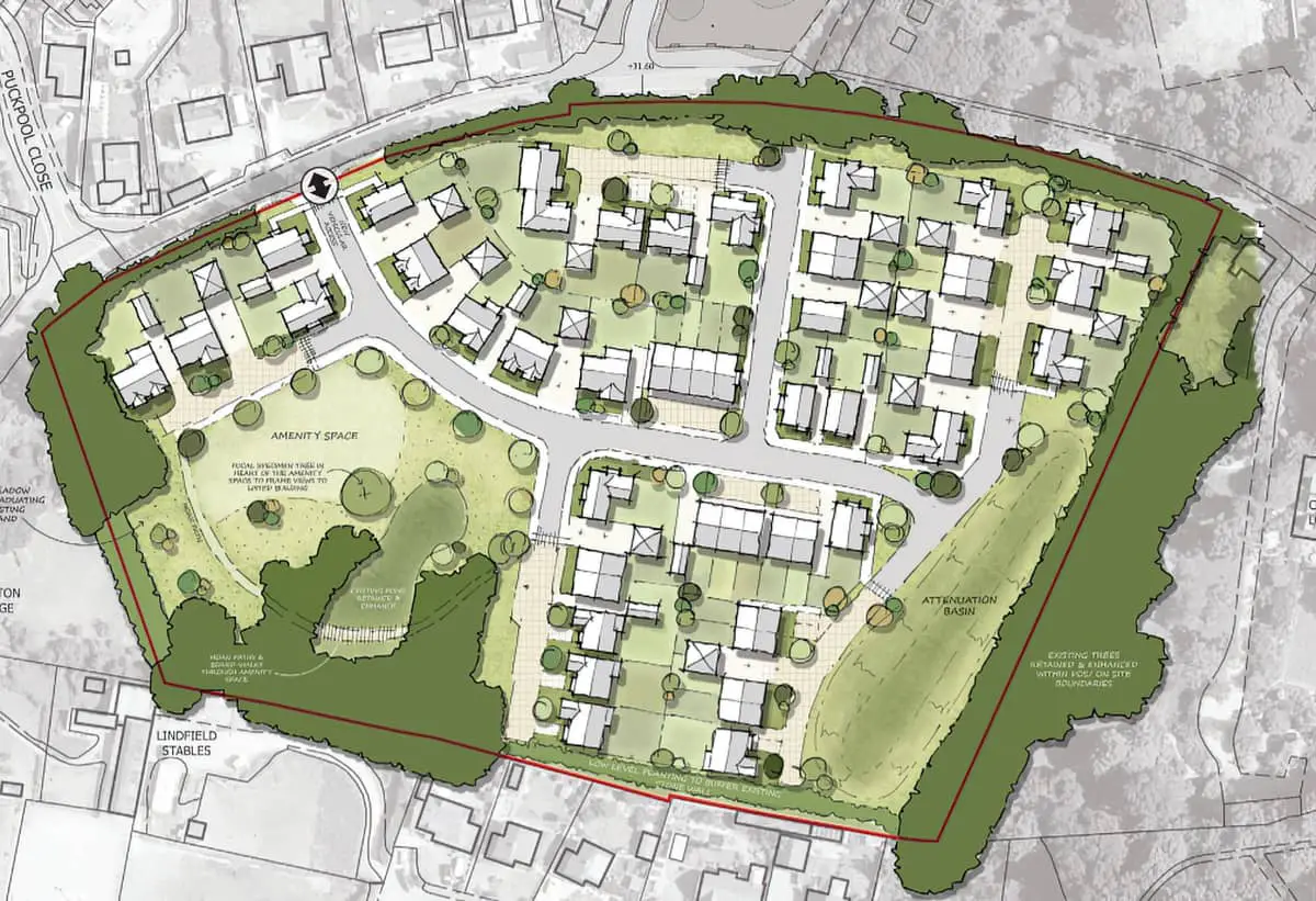 puckpool hill plans for 50 houses
