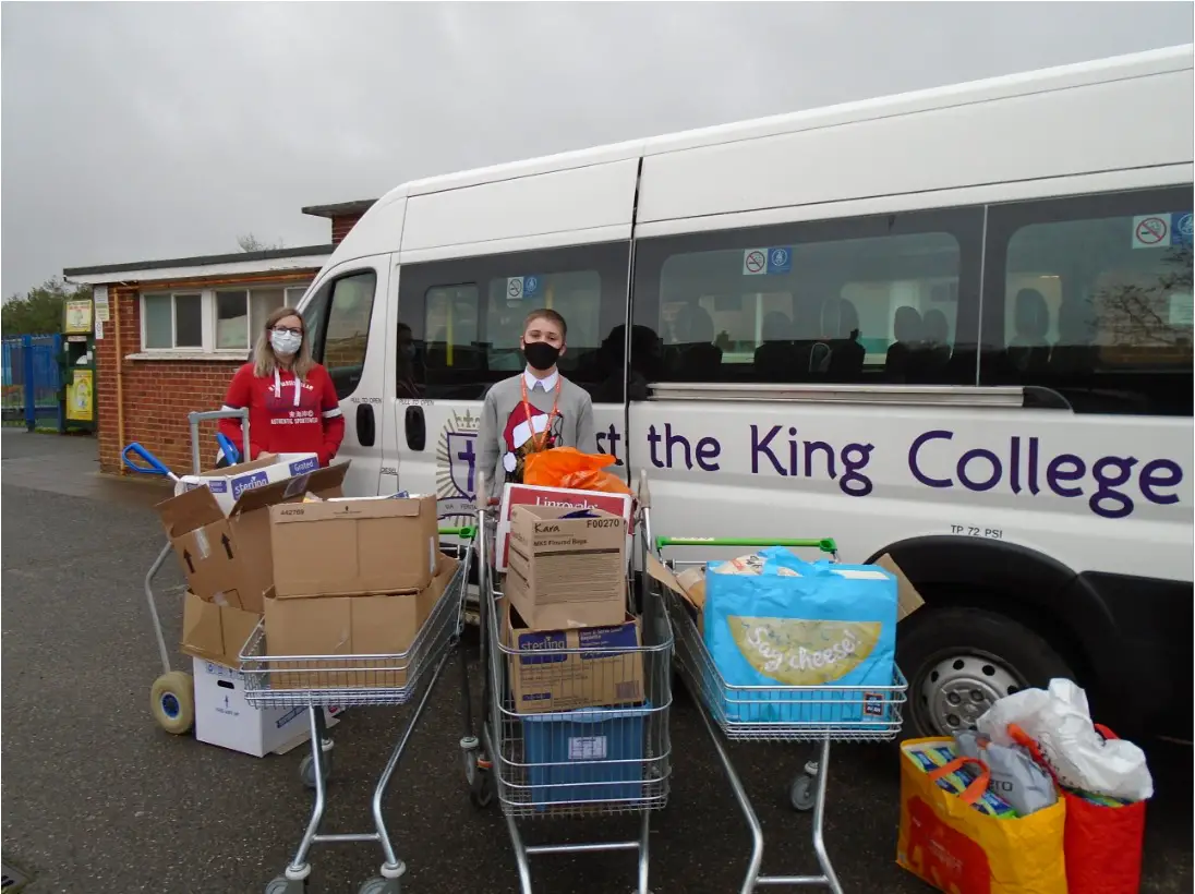 Foodbank donation from Christ the King College