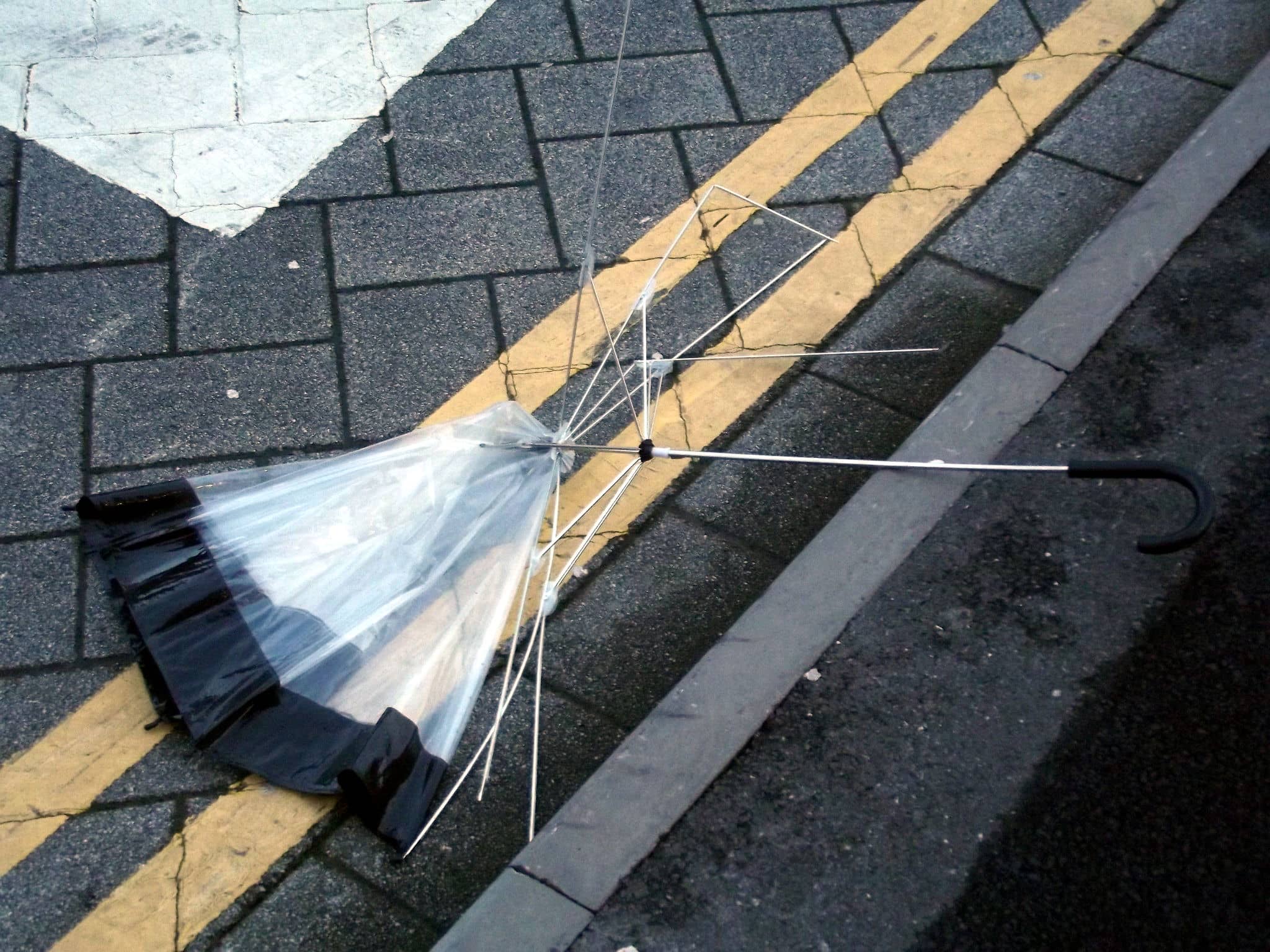 broken umbrella