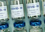 Mocked up covid-19 vaccine bottles