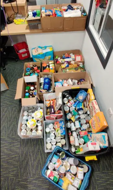 Foodbank donations from Christ the King College