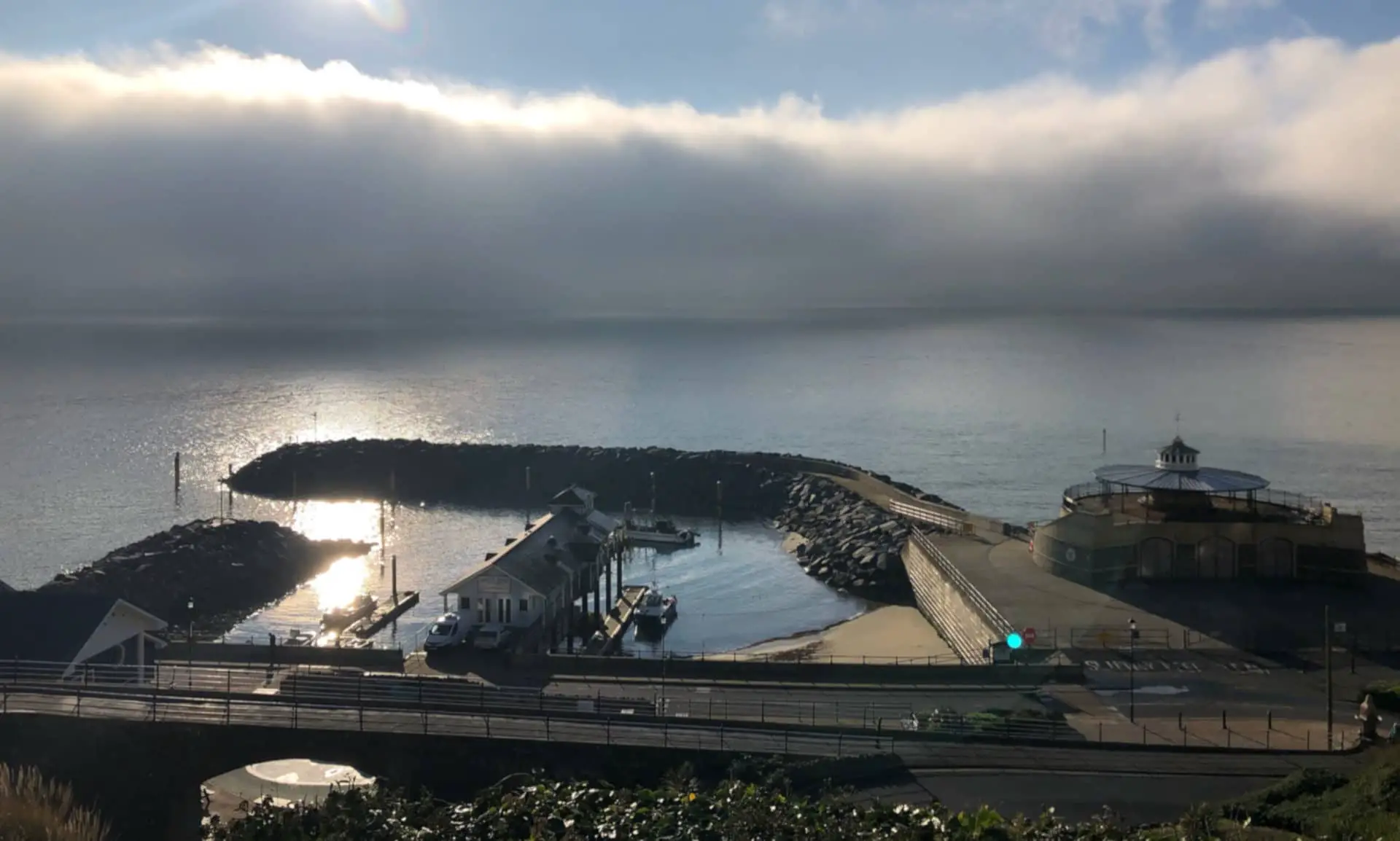 freezing fog in Ventnor Harbour