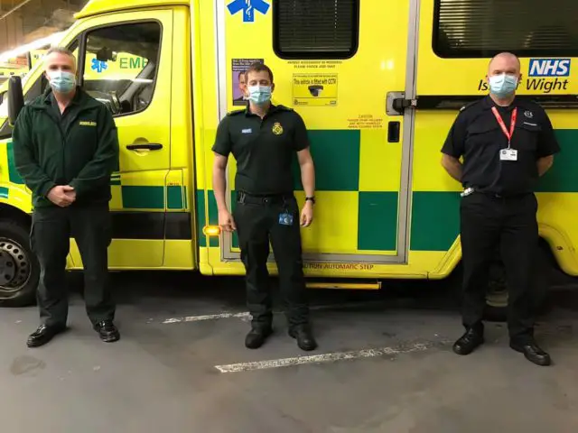 Firefighters driving ambulances January 2021