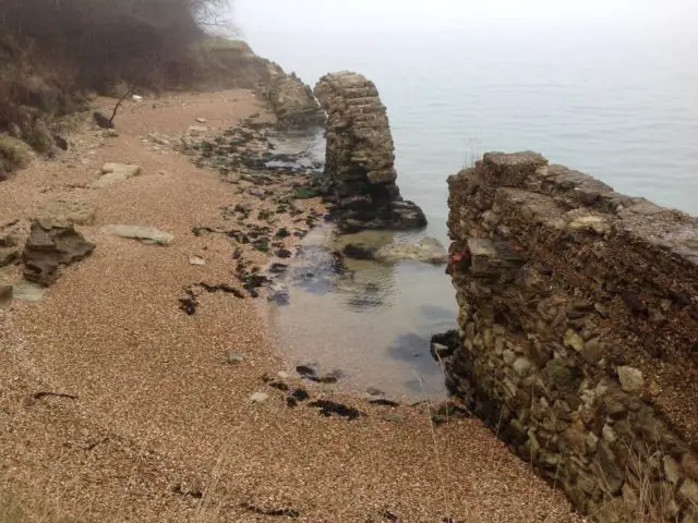 Norris Castle - the sea wall decline