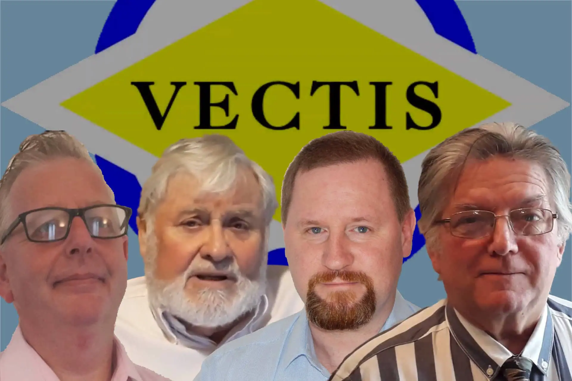 Photos of four people from the Vectis Party from their launch video