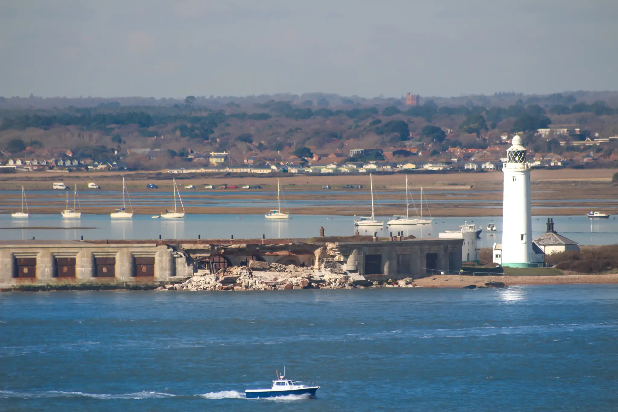 Hurst Castle wall collapse by Rich Cattle