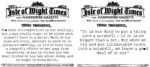 Things Thoughtful - snippets from Isle of Wight Times