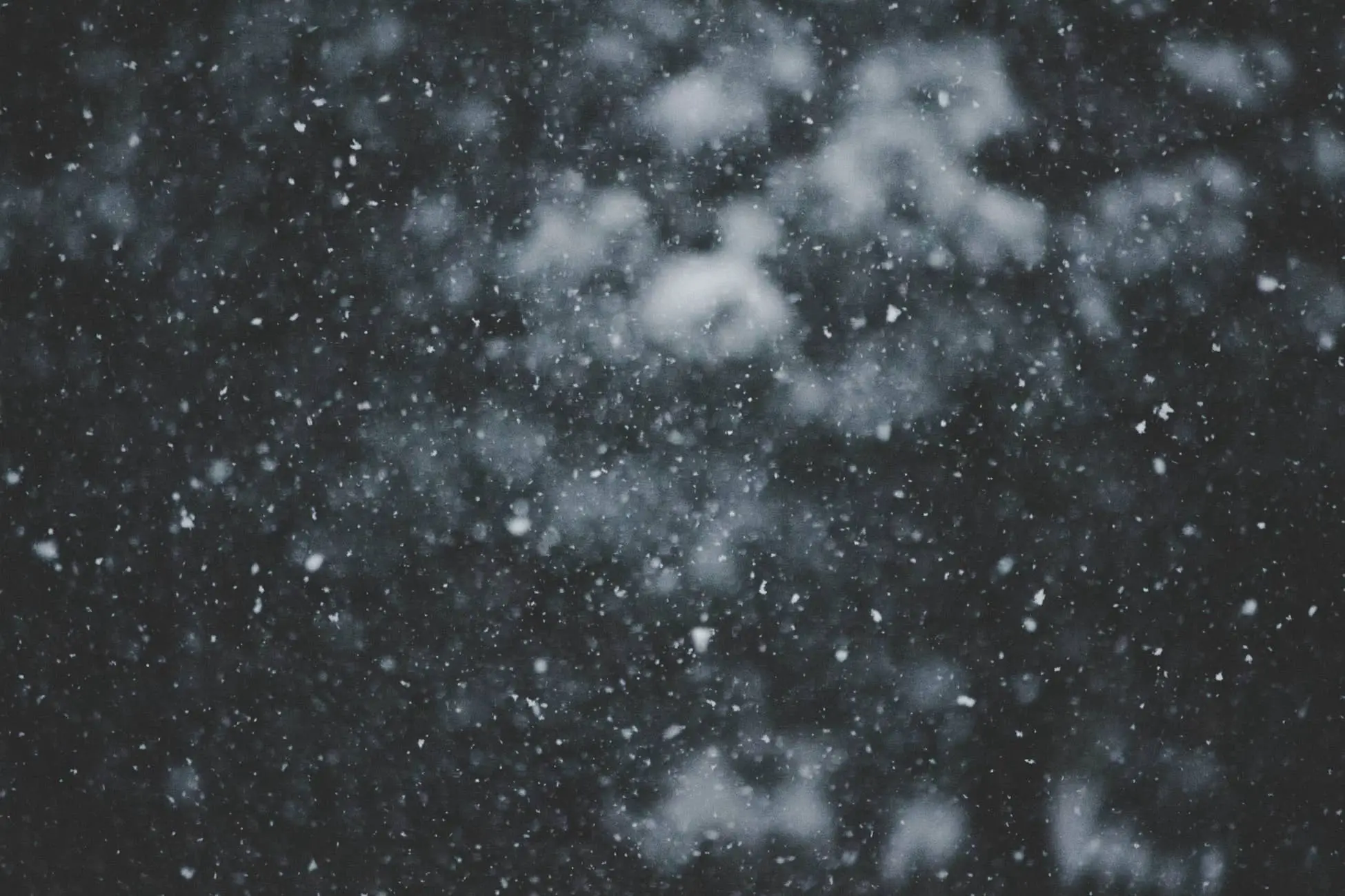 snow falling with dark background