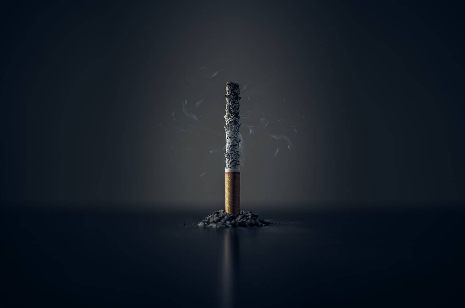Burnt down cigarette