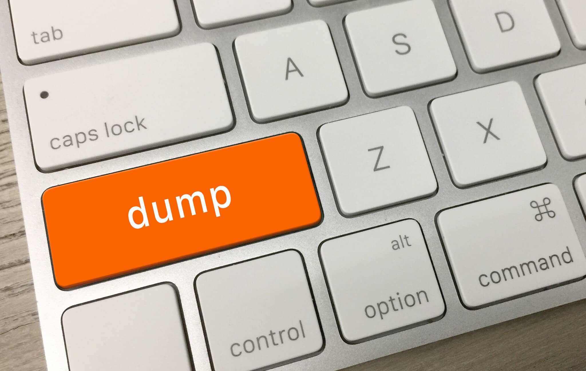 Dump lettering on keyboard