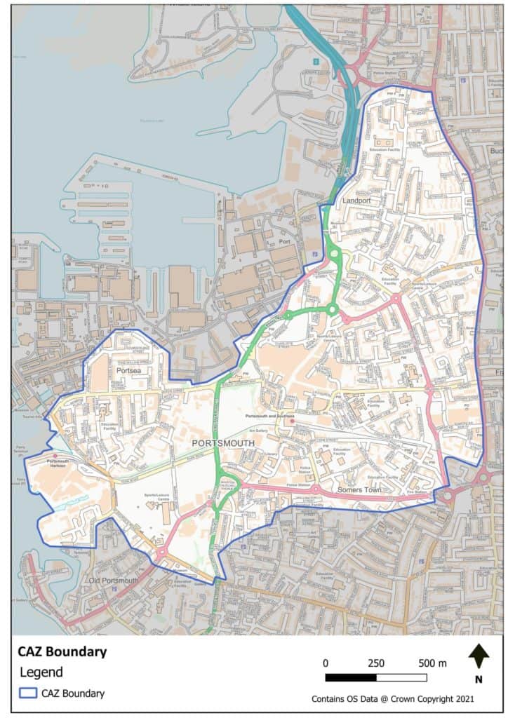 Portsmouth chargeable clean air zone will begin later this year