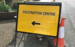 Vaccination Centre sign in Newport