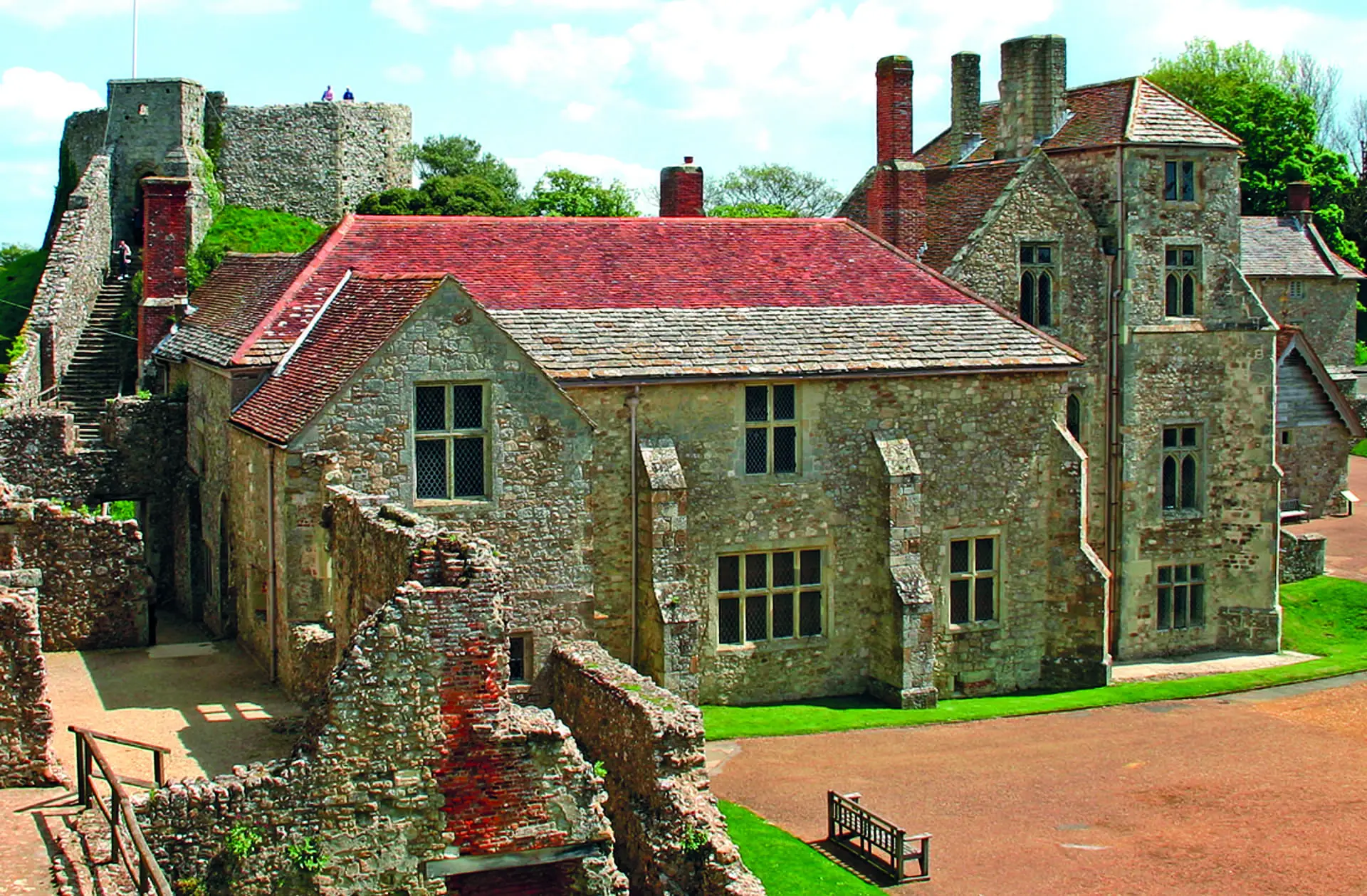 The exterior of the former Governor’s House at Carisbrooke Castle, now home to the museum