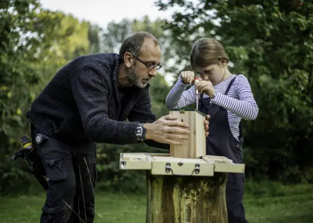 Building a bird box by Evie and Tom Photography
