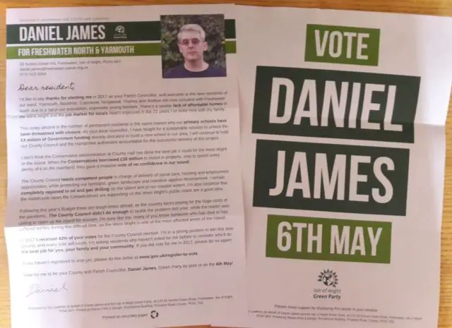 Daniel James'  Letter to Residents