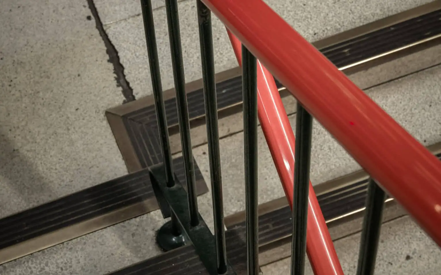 Red handrail