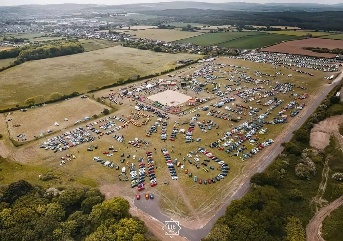 Aerial shot of IOW Takeover