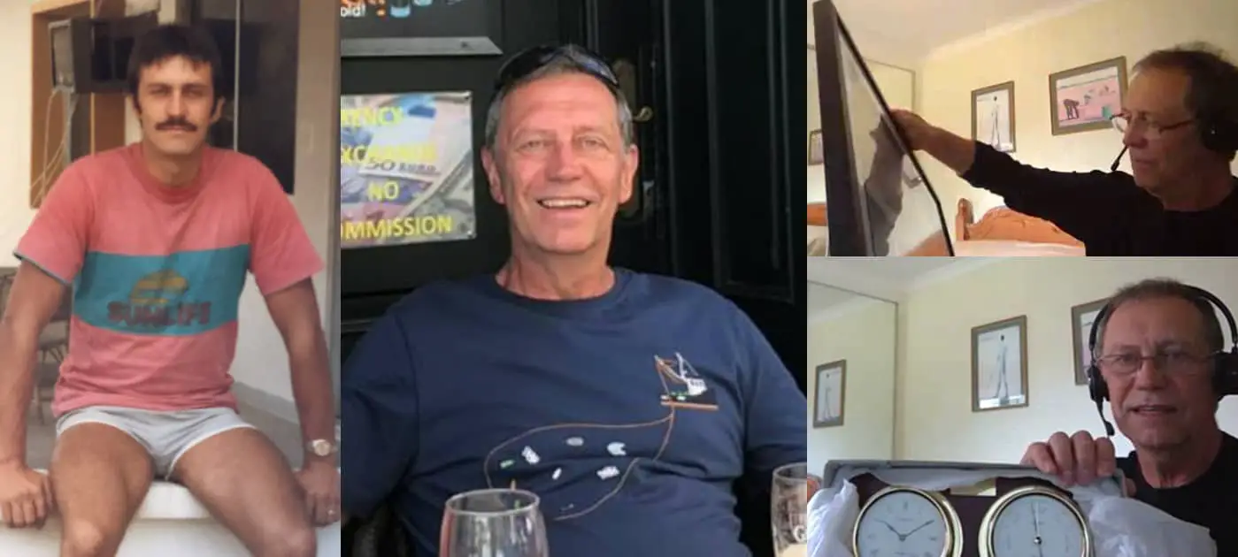 John Edwards when he joined and 40 years later opening retirement presents over virtual meeting