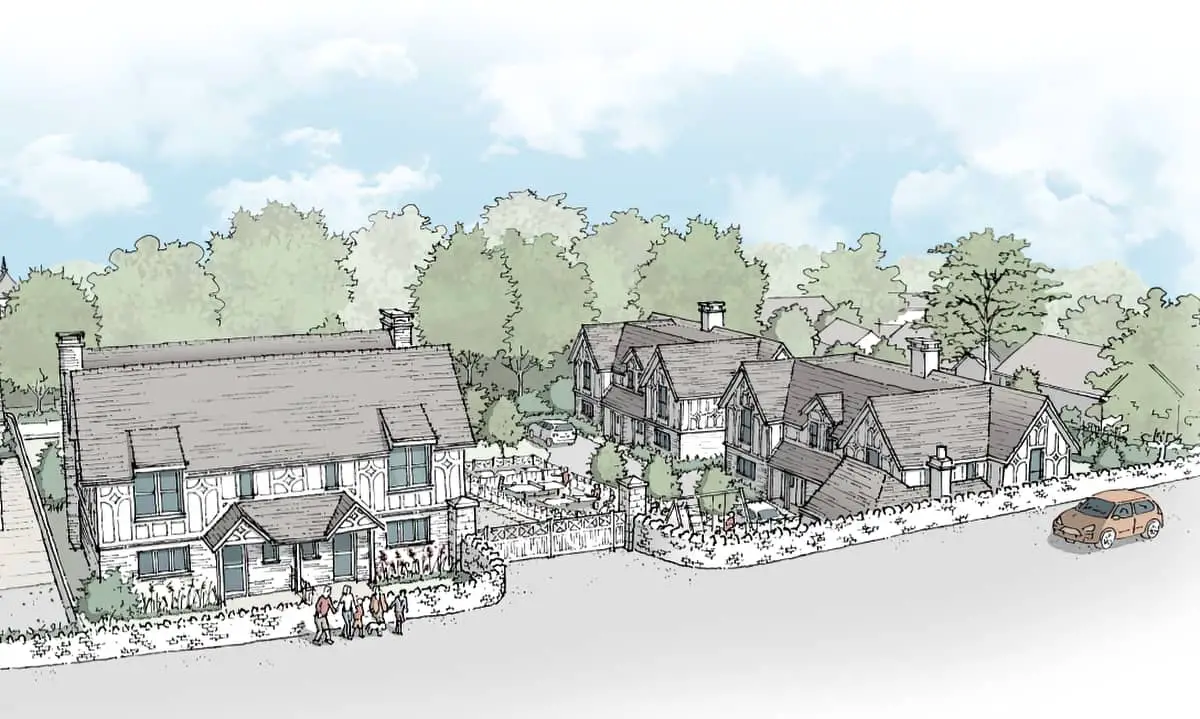 artists impression of holiday homes at St Rhadagunds