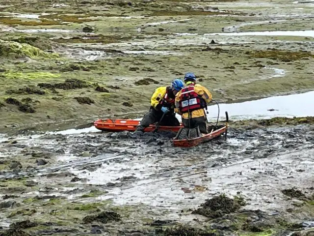 Ventnor Coastguard mud operations