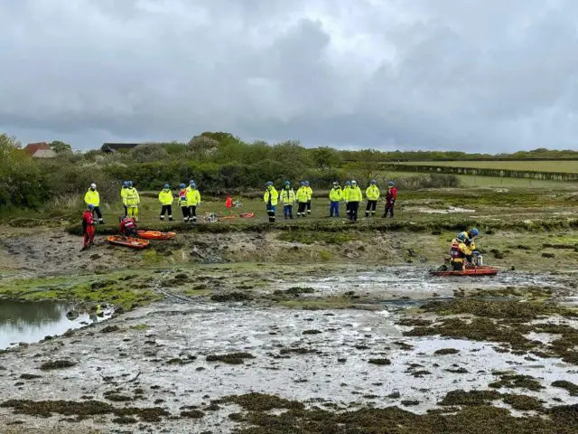 Ventnor Coastguard mud operations