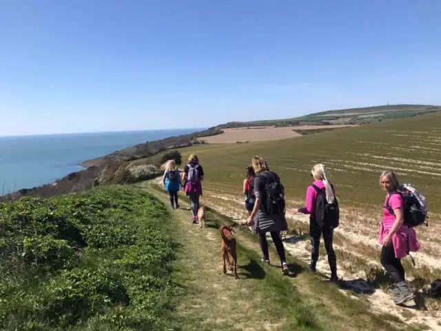 Islanders on a "who's coming with me" walk