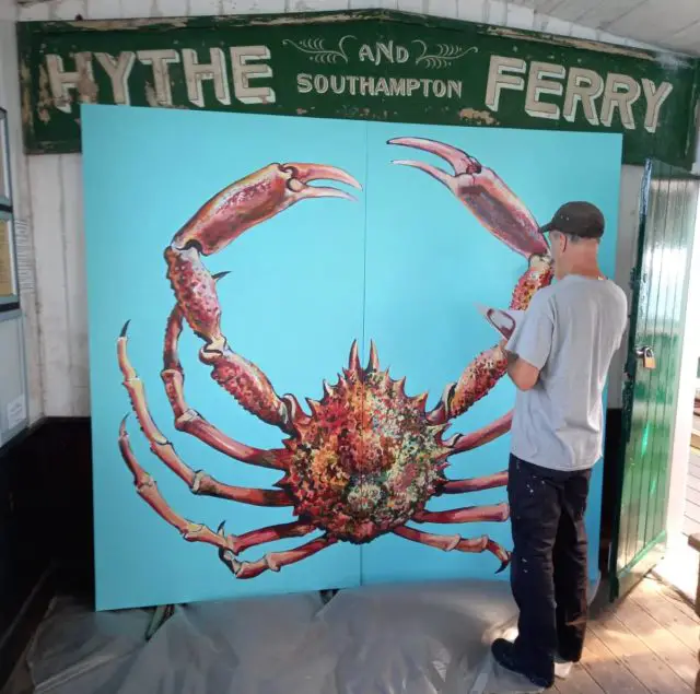 ATM painting Spider Crab by Michael Moroney