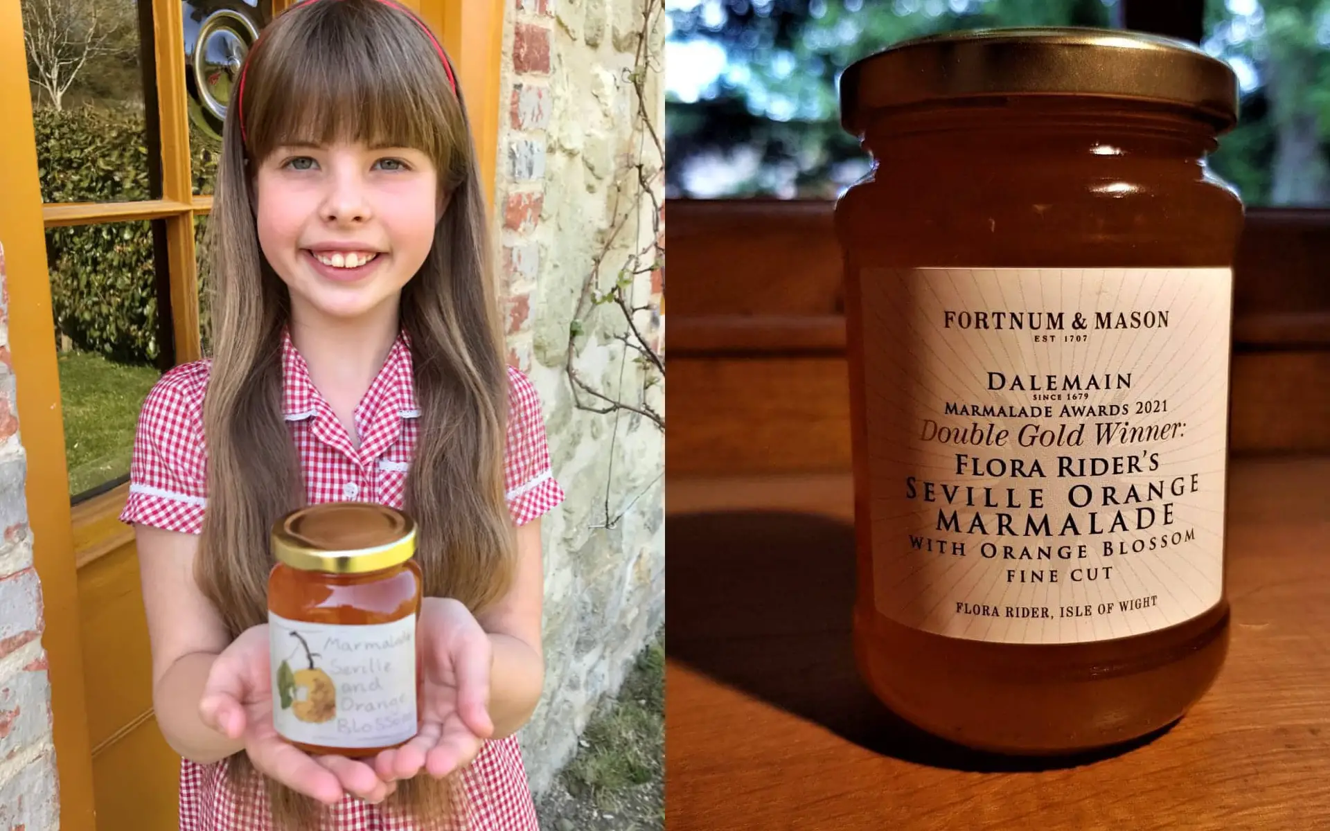 Flora Rider and her marmalade and the Fortnum and Mason Jar