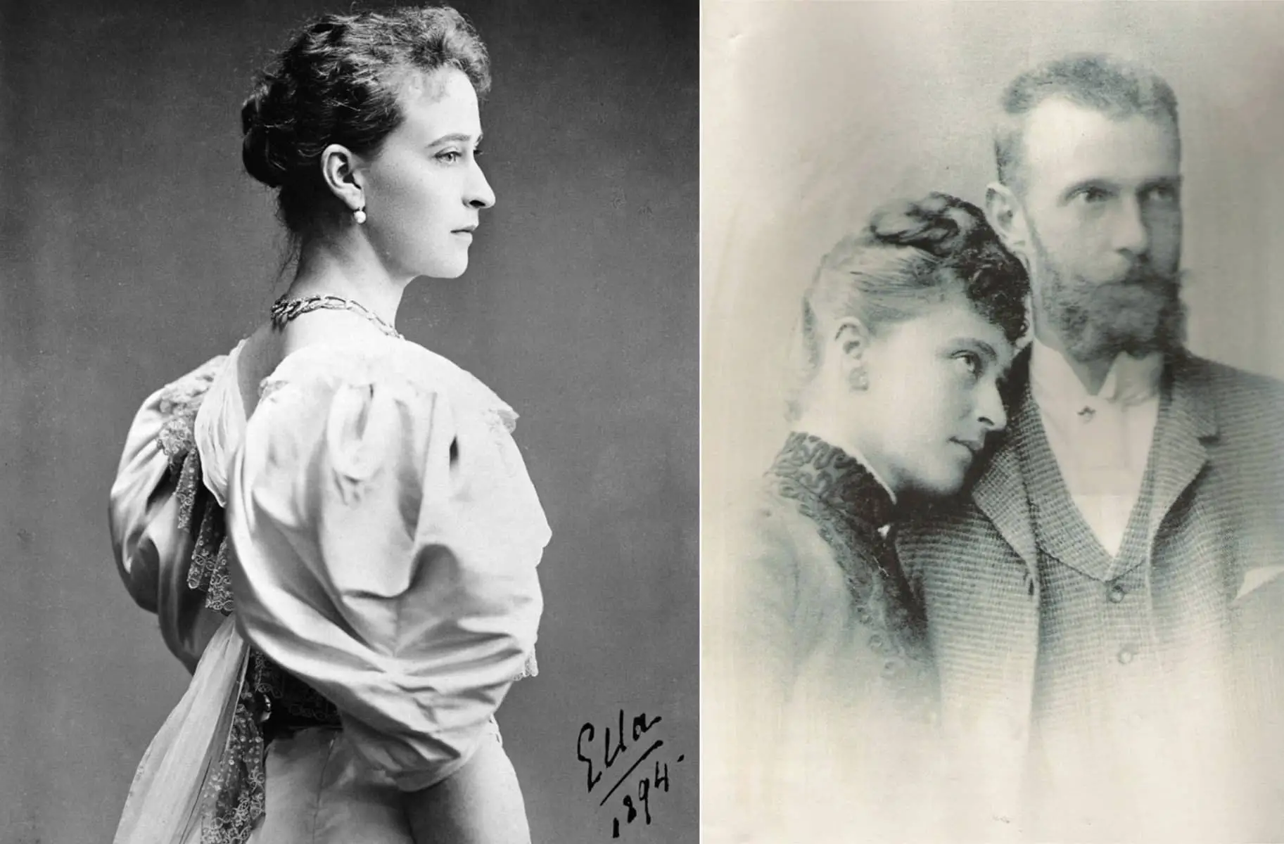 Grand Duchess Elizabeth Feodorovna of Russia and with her husband Sergei