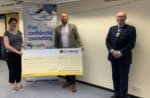 NFUM and IoW Youth Trust with giant cheque