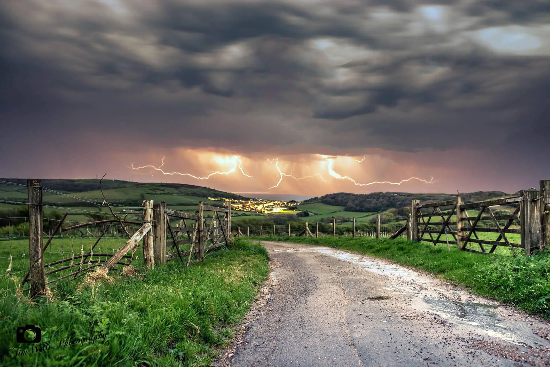 Lightning over Ventnor by Tim Wells