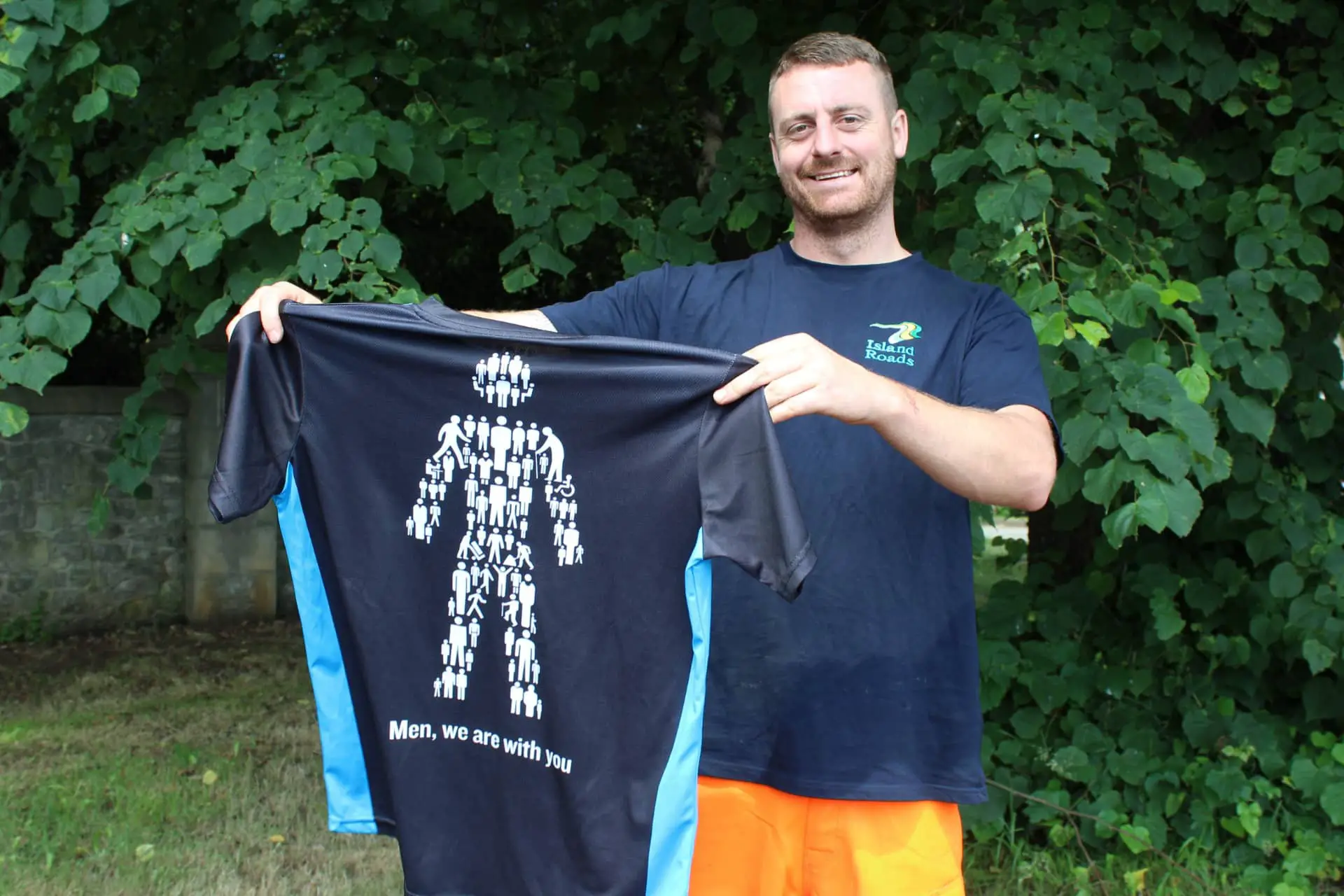 Jack Faulds with his prostate cancer t-shirt
