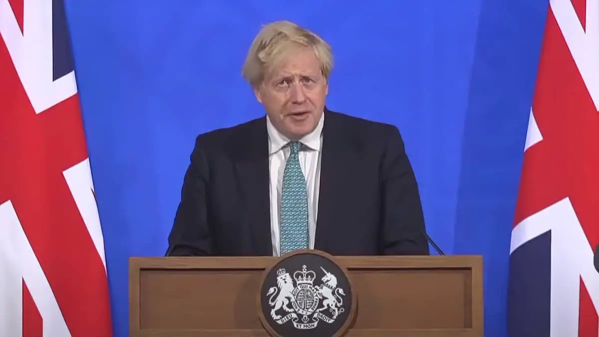 Boris Johnson at press conference