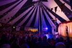 Circus act being performed in the Magpie Tent
