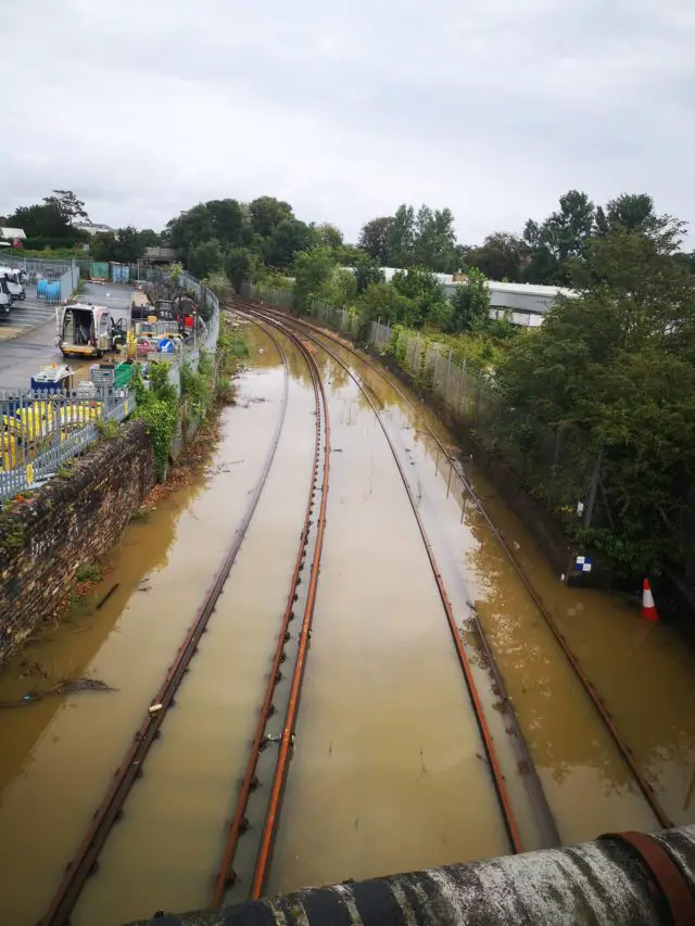 Train line flooded by Todd Batchelor